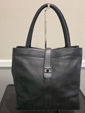 CHANEL CC Turn-Lock Tote Bag W/ COA